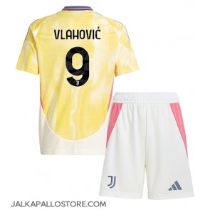 Juventus Dusan Vlahovic #9 Vieraspaita Lapsille 2024-25 Lyhythihainen (+ shortsit)